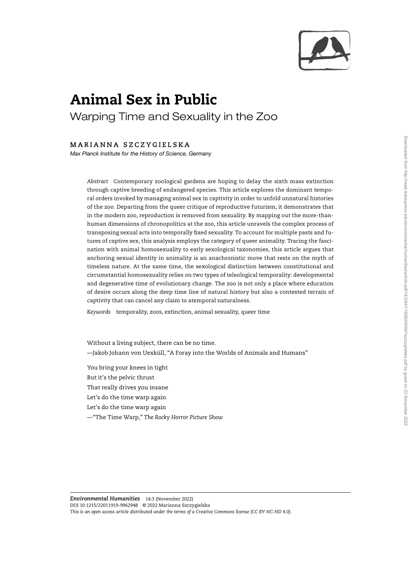 PDF) Animal Sex in Public