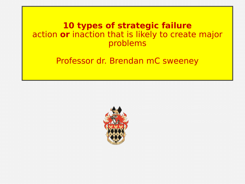 strategic failure case study