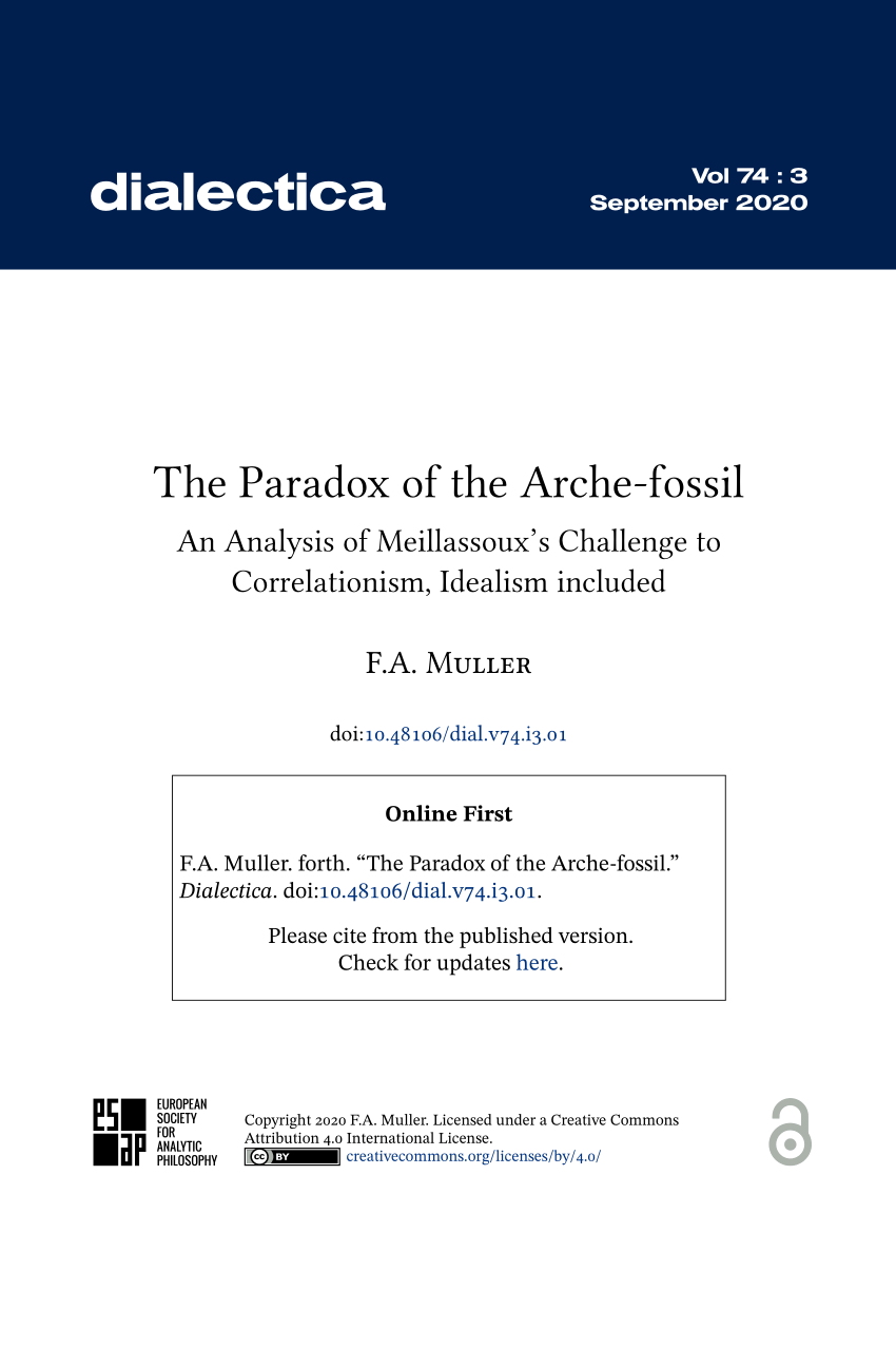 PDF Paradox of the Arche fossil