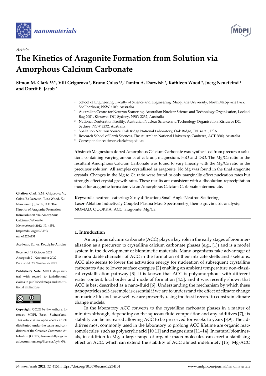 The nano- and meso-scale structure of amorphous calcium carbonate