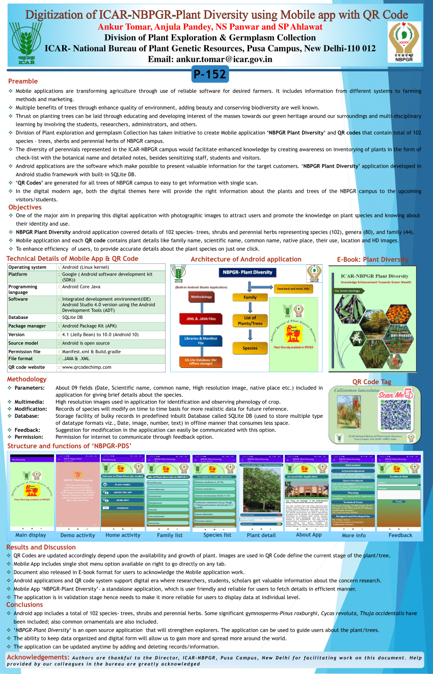 (PDF) Digitization of ICAR-NBPGR-Plant Diversity using Mobile app with ...