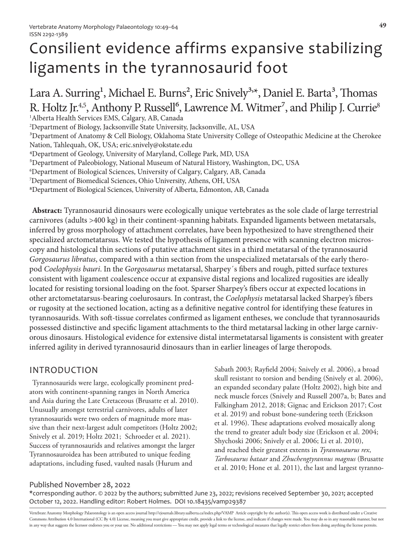 (PDF) Consilient evidence affirms expansive stabilizing ligaments in