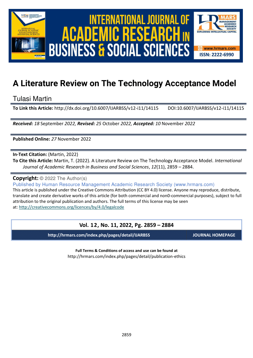 technology acceptance model literature review