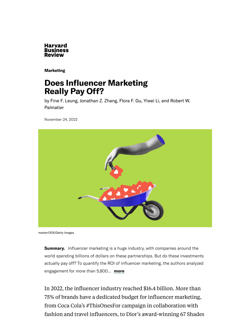 Does Influencer Marketing Really Pay Off?