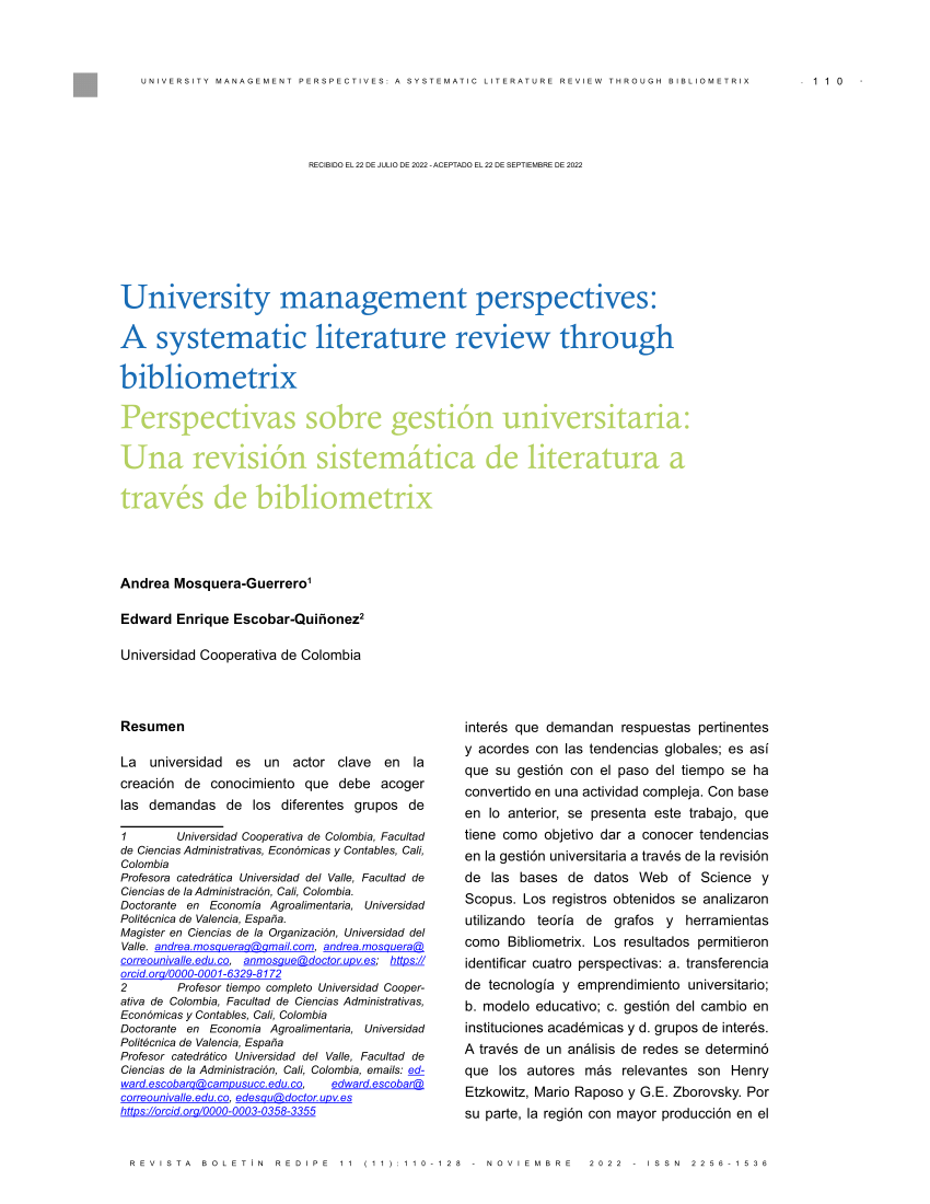 literature review of university management system