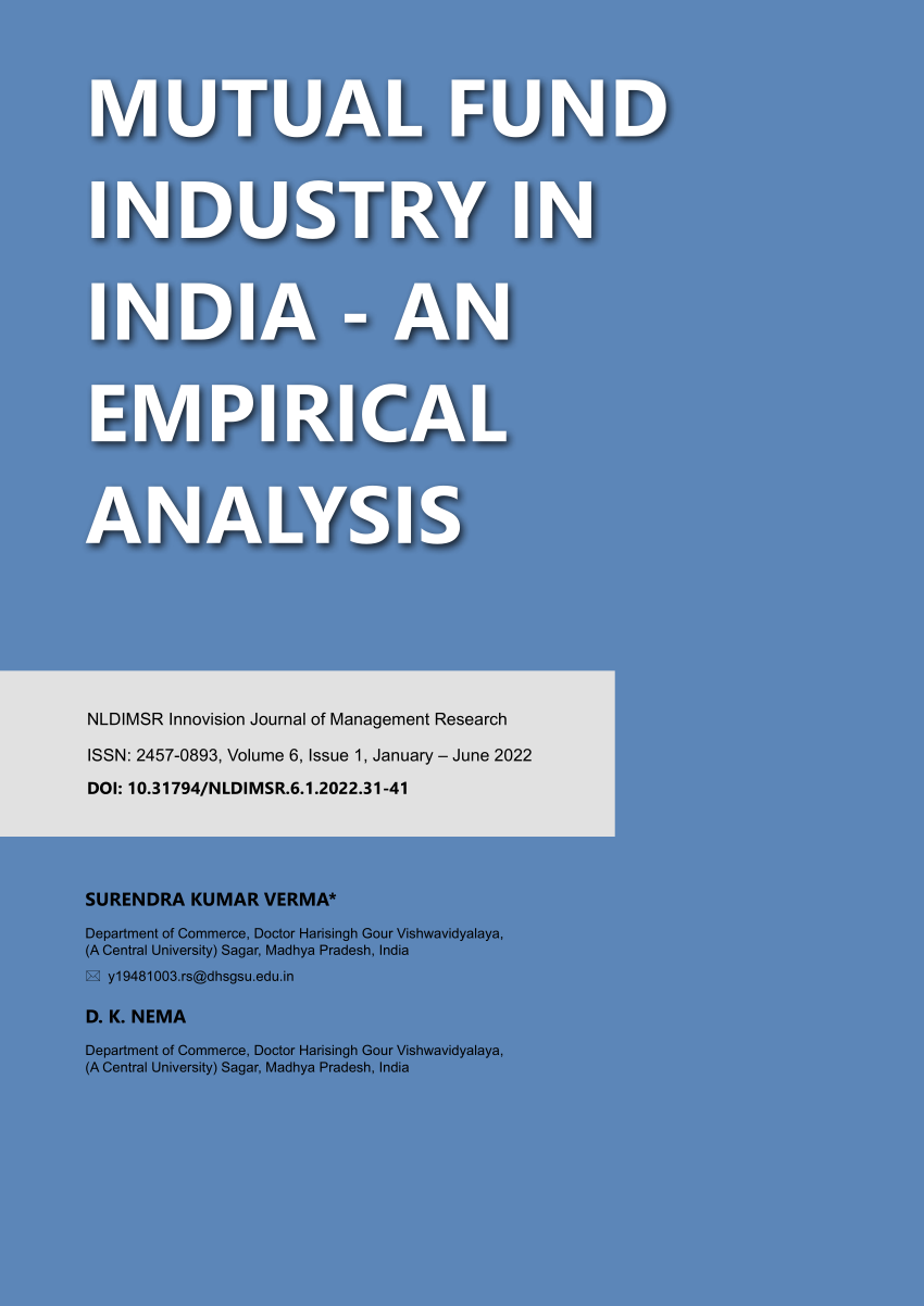 thesis on mutual funds in india