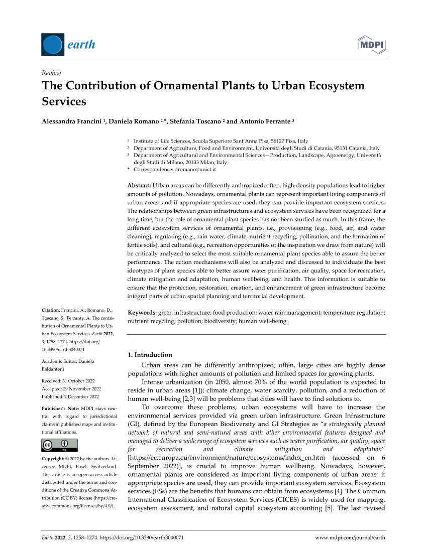 thesis on ornamental plant