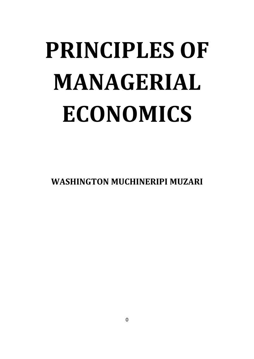 managerial economics research paper topics