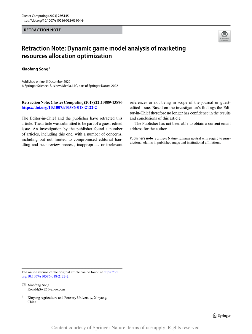 journal of marketing research retraction