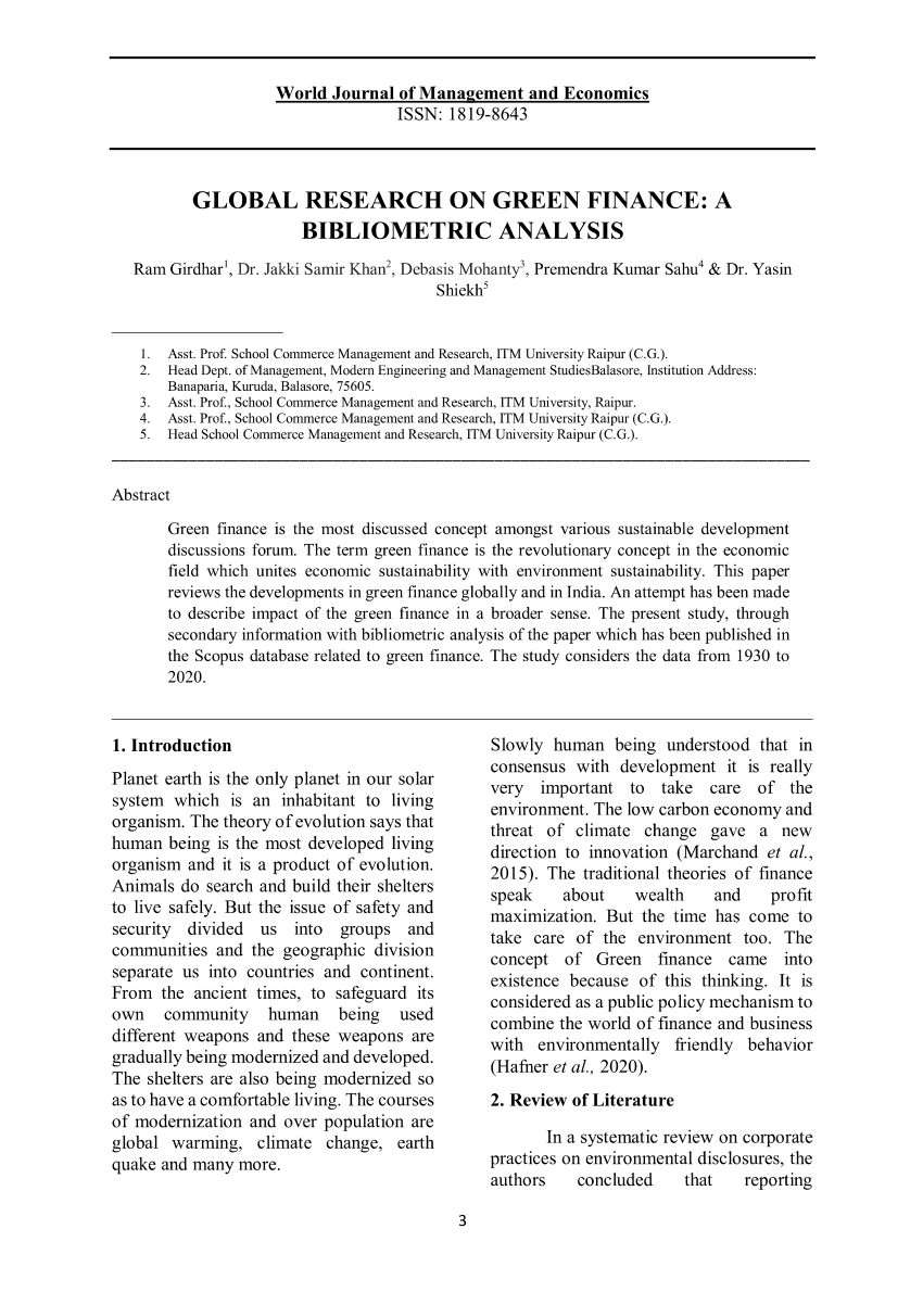 bachelor thesis green finance