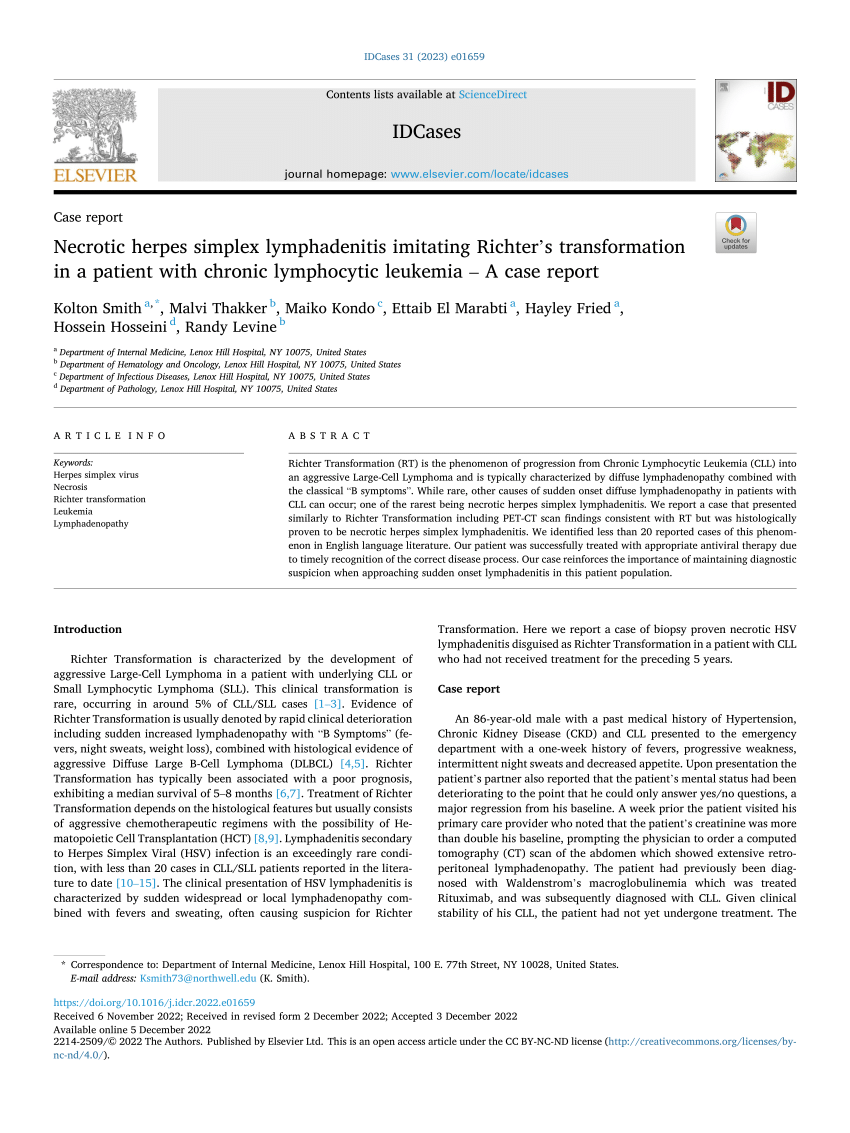 patient case study lymphadenitis