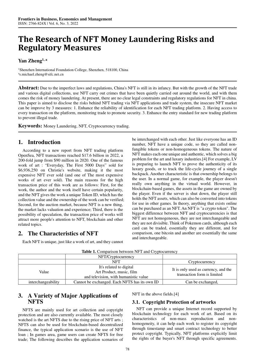 research paper on nft