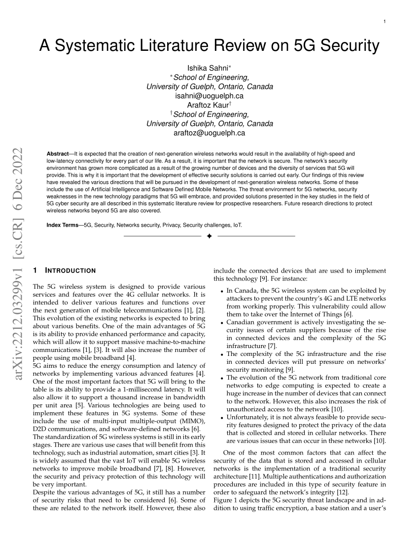 literature review of network security