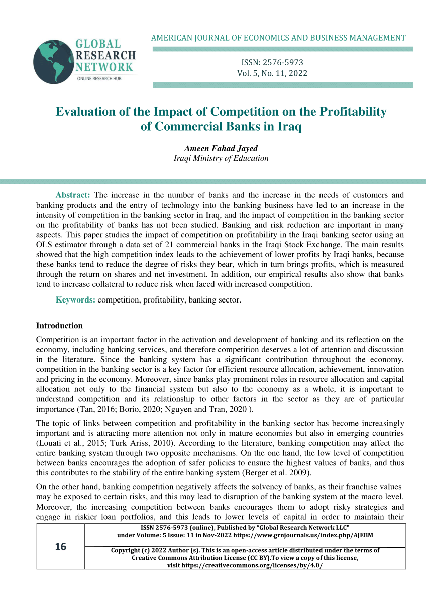 research paper on profitability of banks