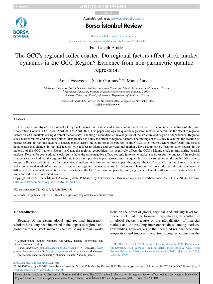 PDF GCC s Regional Roller Coaster Do Regional Factors Affect  