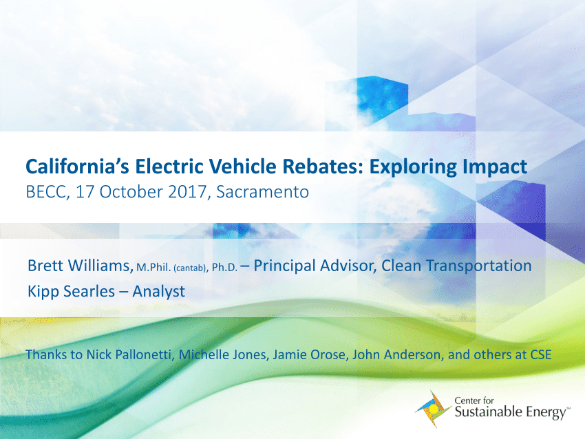 (PDF) California's Electric Vehicle Rebates Exploring Impact