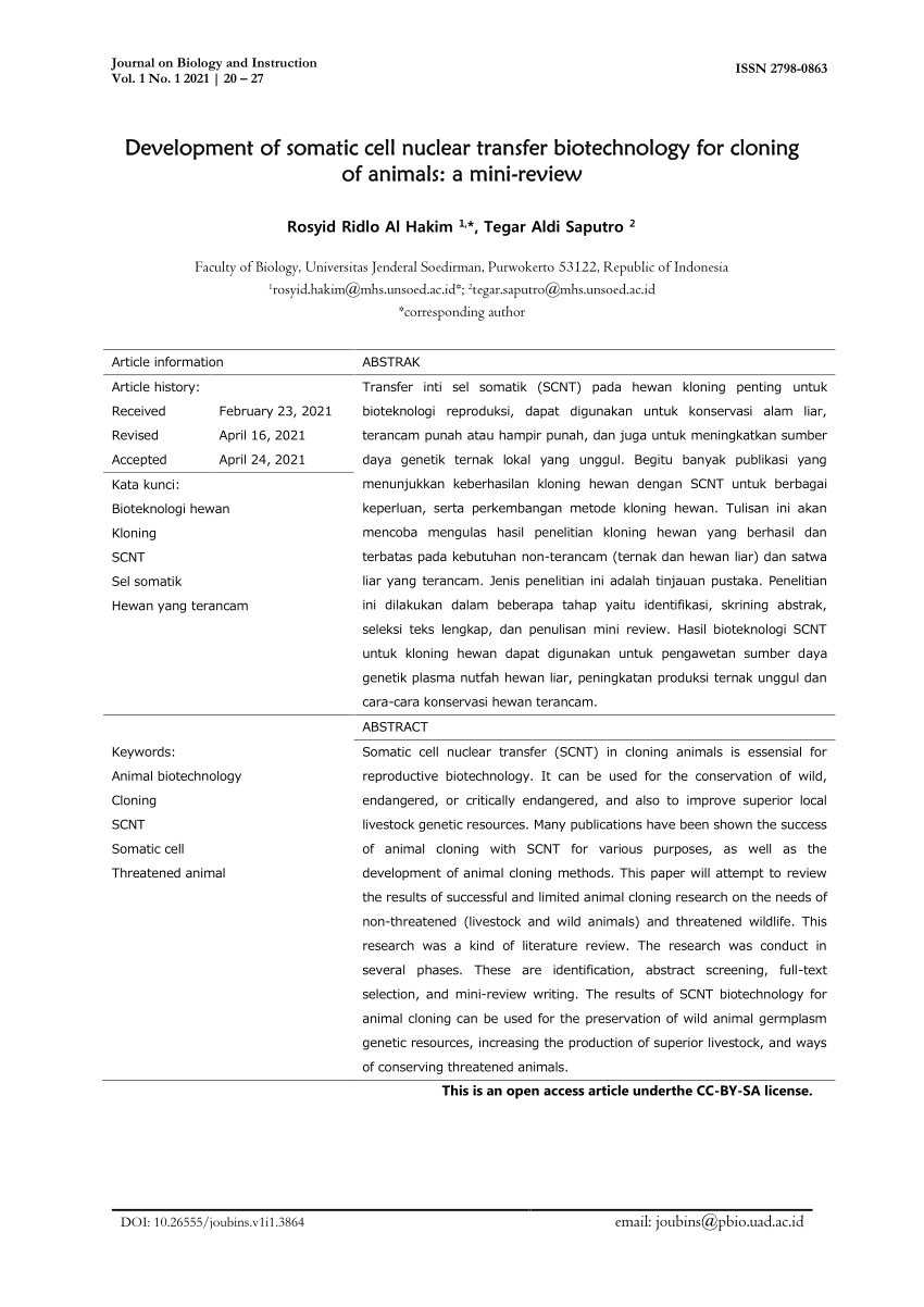 animal cloning research paper