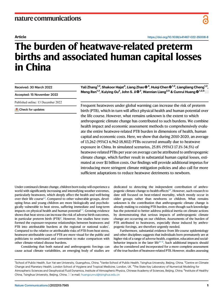 Preterm births in China between 2012 and 2018: an observational study of  more than 9 million women - The Lancet Global Health
