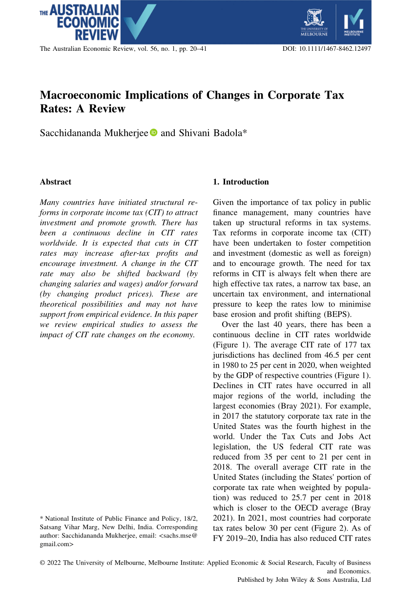 Tax Regulation Shifts: Analyzing Economic Implications