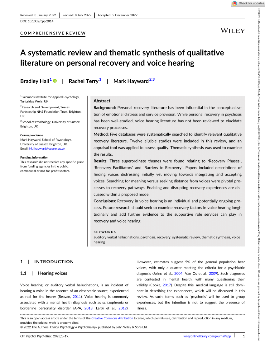 thematic synthesis of qualitative literature