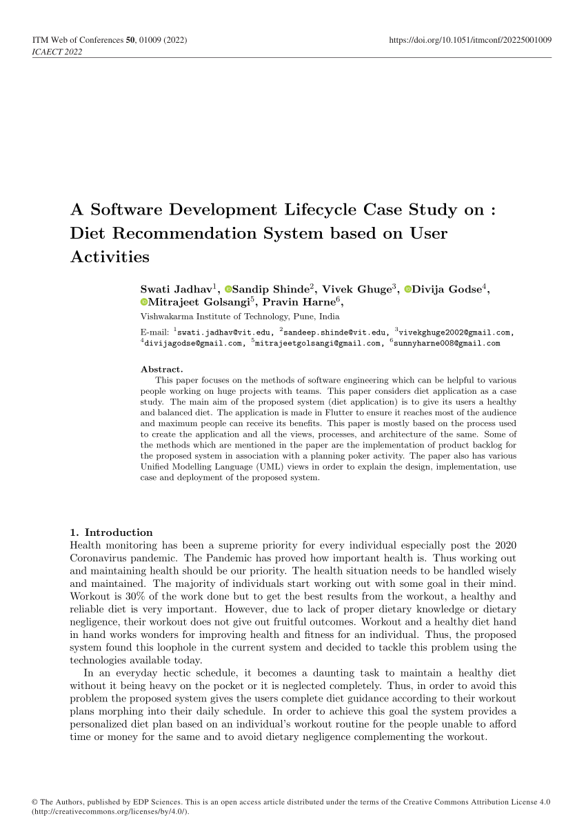diet recommendation system research paper