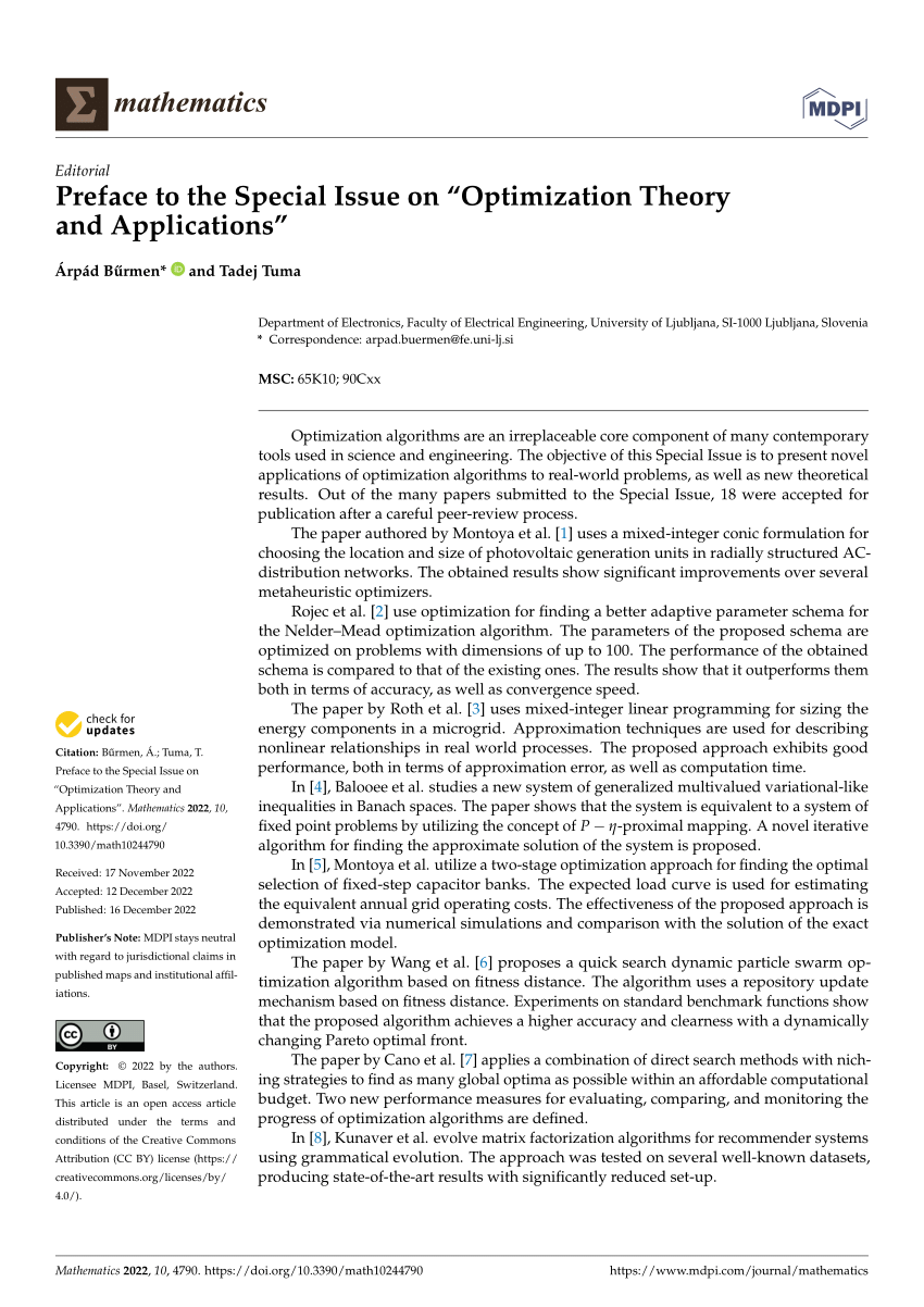 thesis topics on optimization