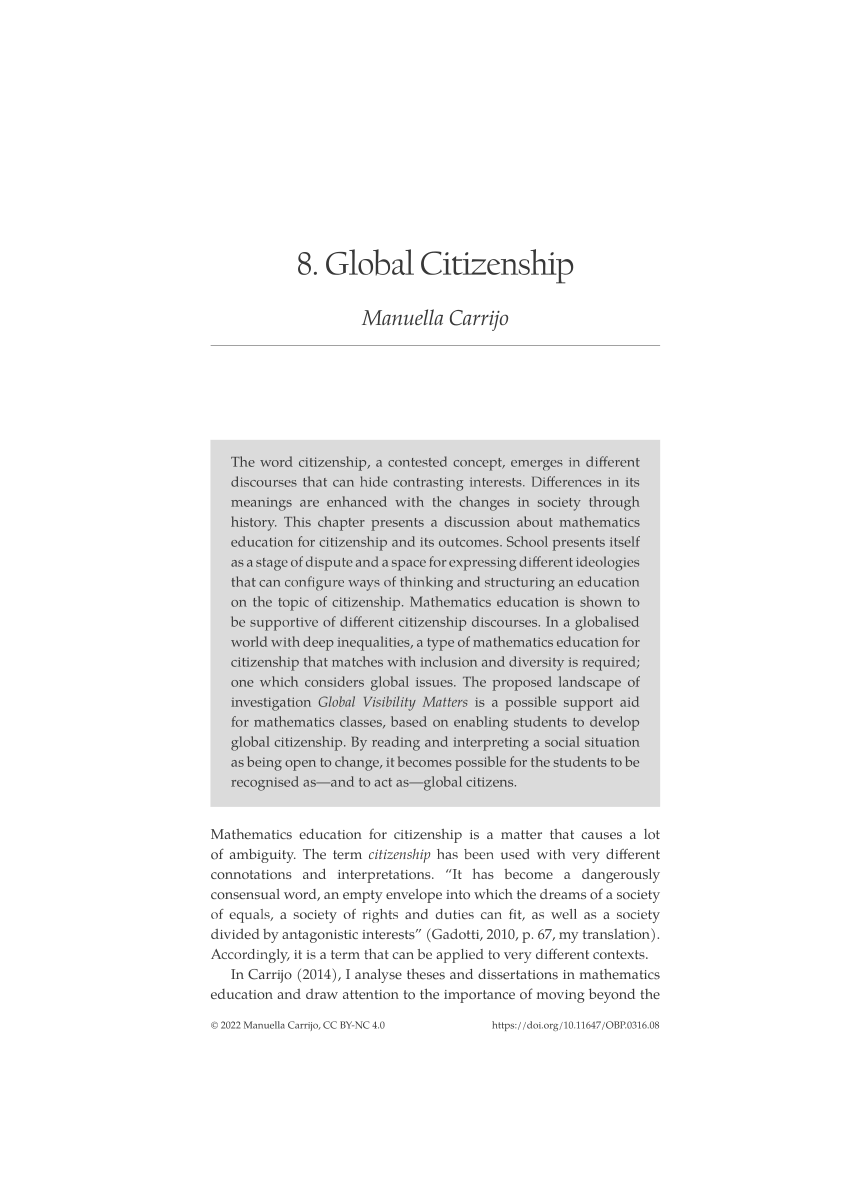 Pdf Global Citizenship 9594