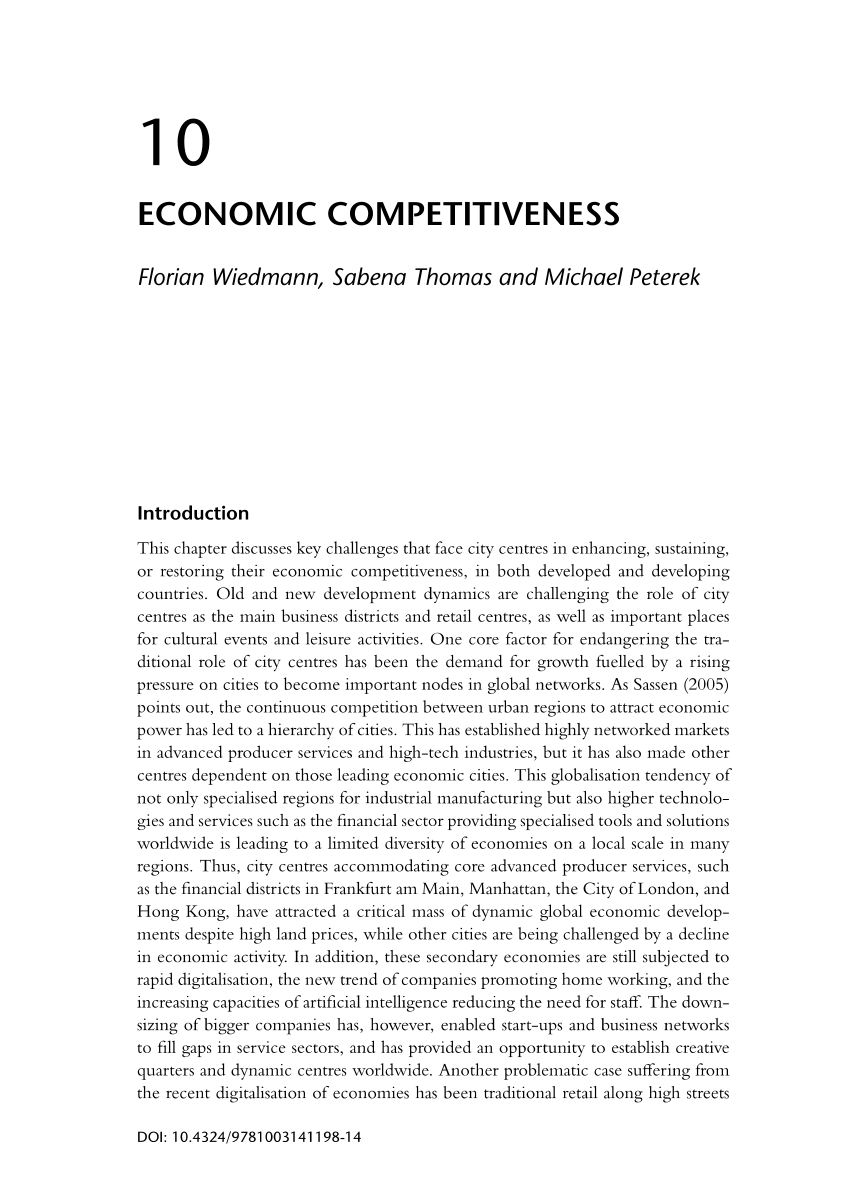 economic competitiveness thesis
