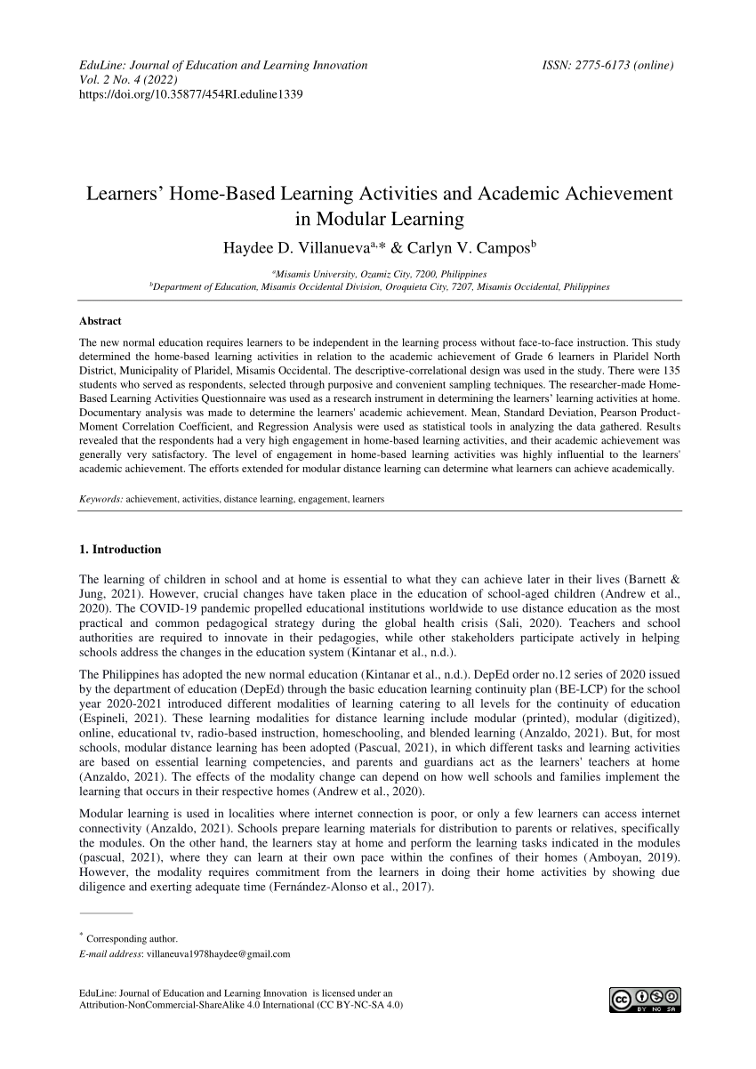 research paper about modular learning brainly