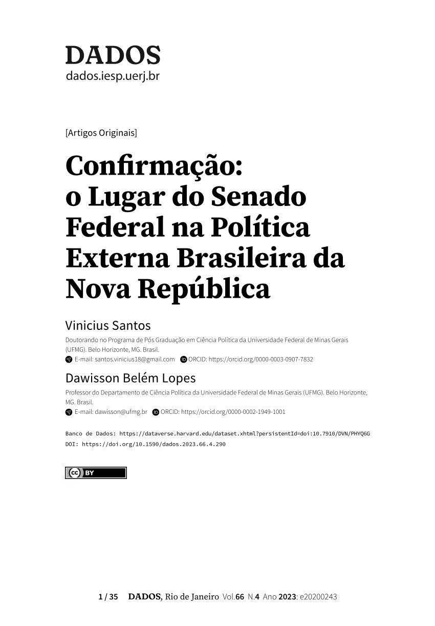 PDF) A POLÍTICA EXTERNA DO GOVERNO LULA: 2003-2005
