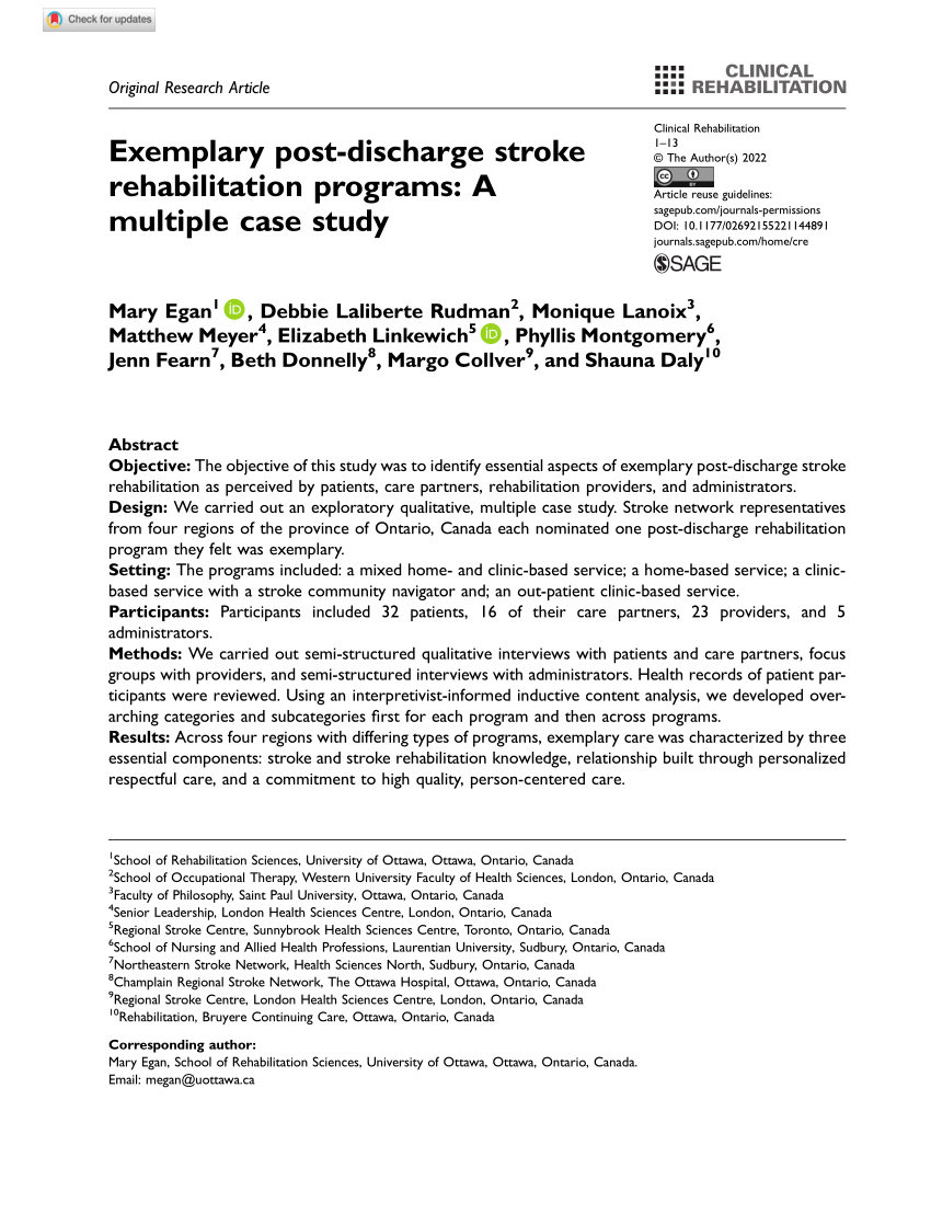 case study stroke rehabilitation