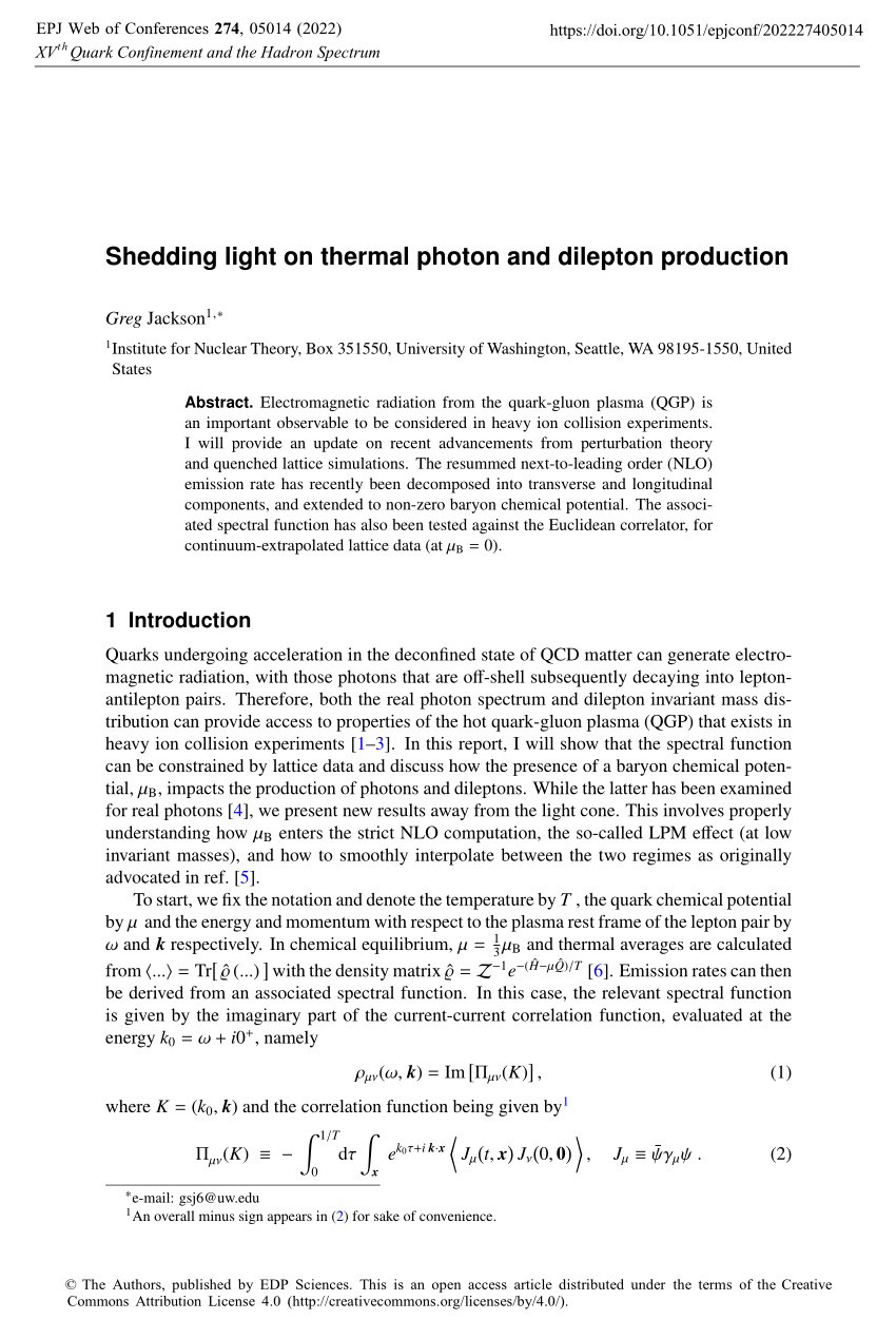 Pdf Shedding Light On Thermal Photon And Dilepton Production