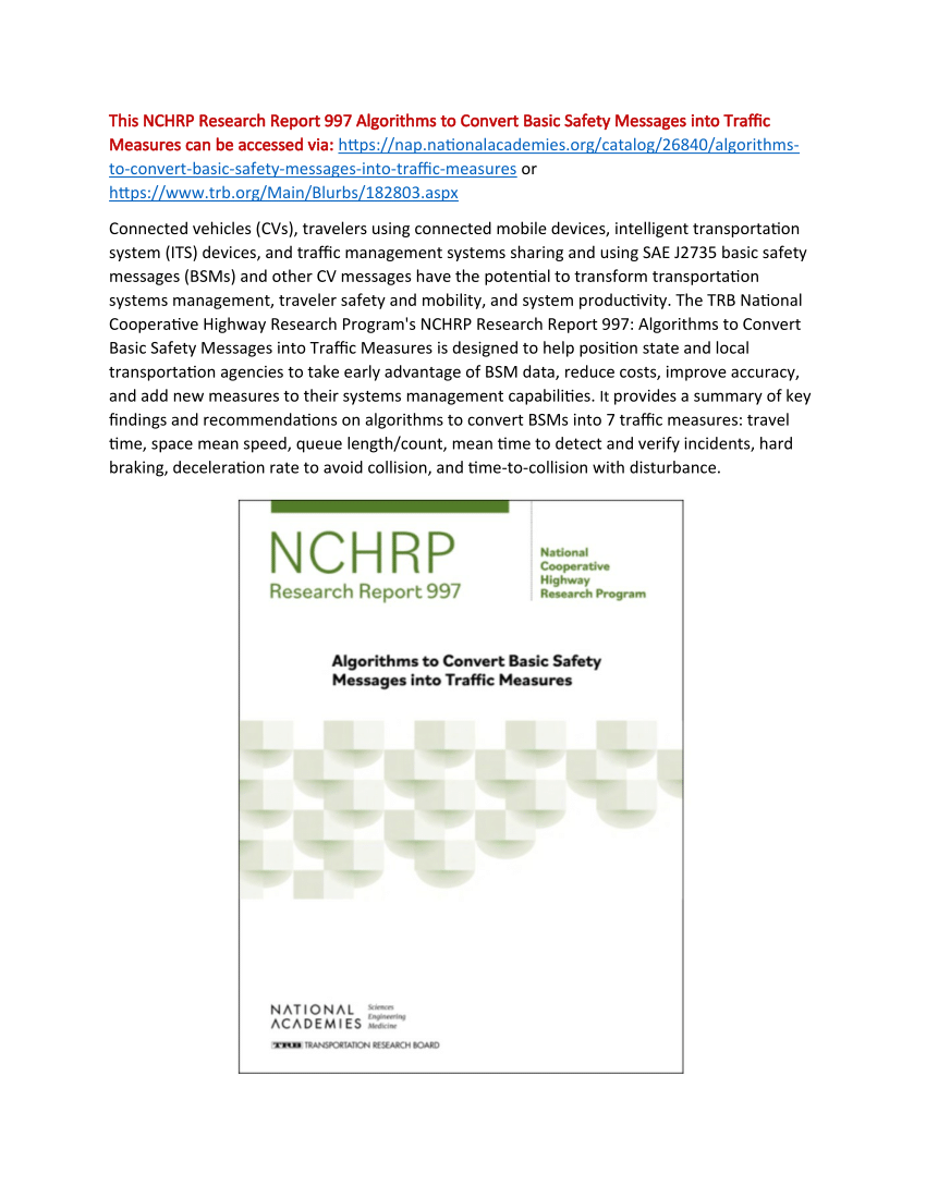 nchrp research report 948