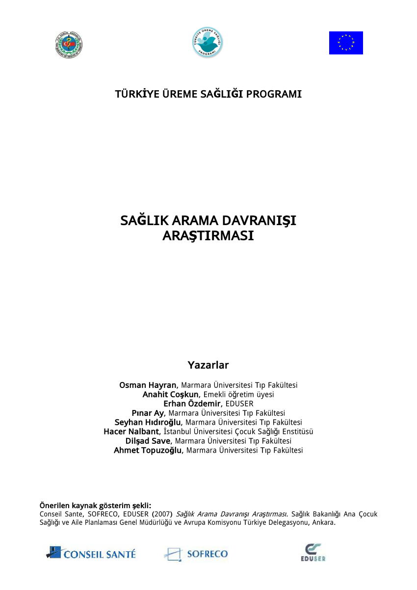 pdf saĞlik arama davraniŞi araŞtirmasi