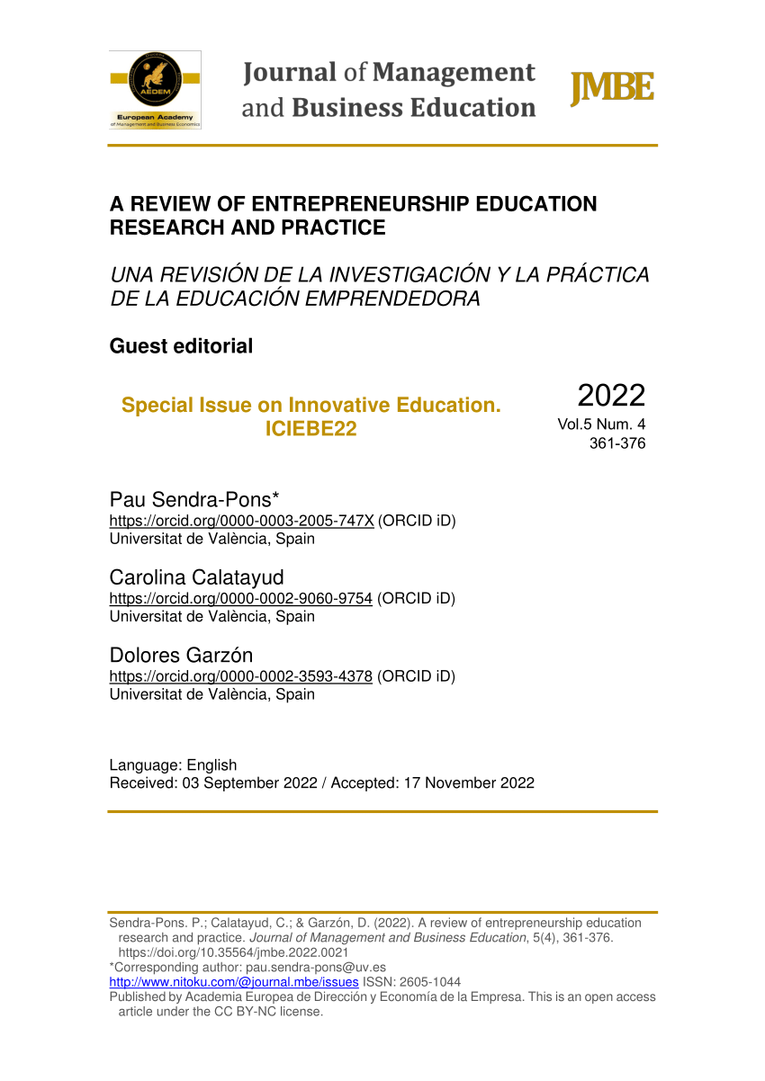 entrepreneurship education a systematic review of the evidence