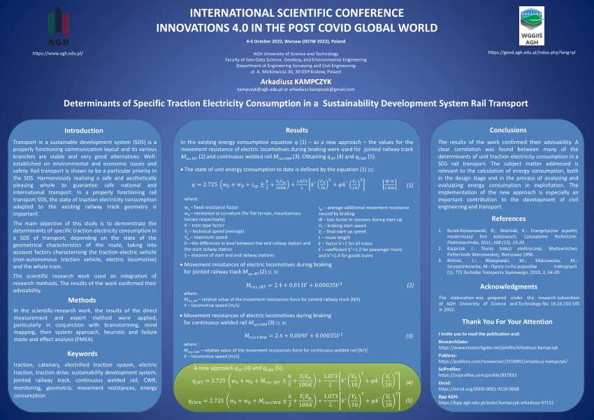 (PDF) Determinants of Specific Traction Electricity Consumption in a