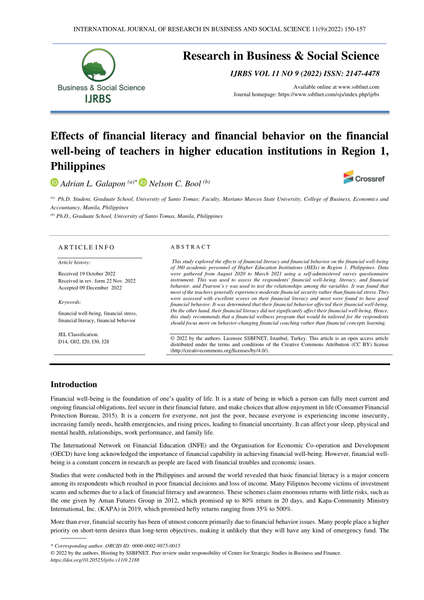 thesis about financial literacy in the philippines