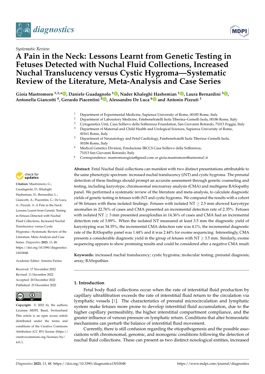 PDF A Pain in the Neck Lessons Learnt from Genetic Testing in  