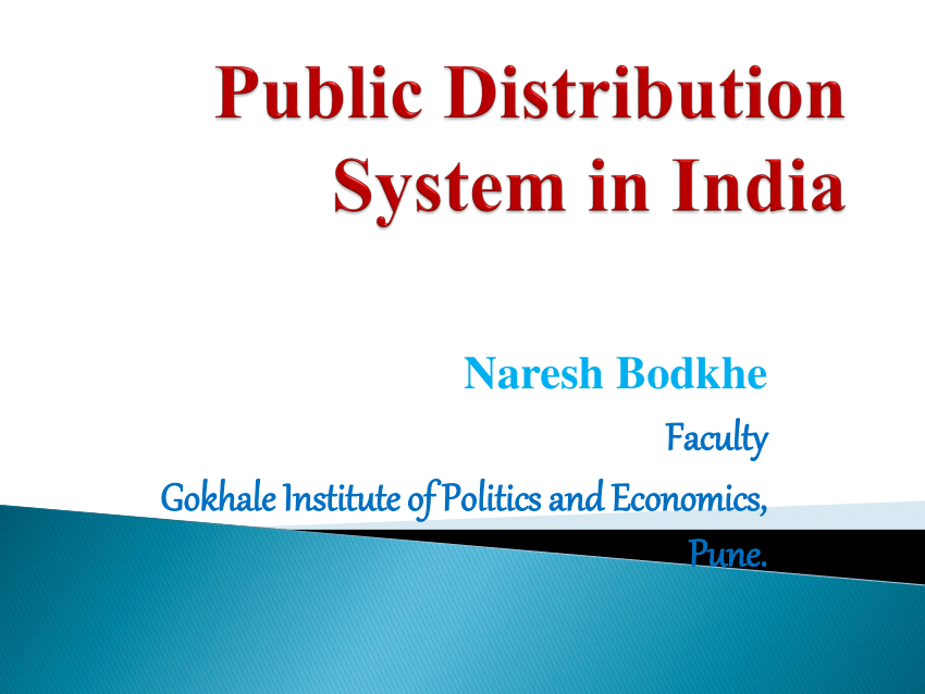 research paper on public distribution system in india