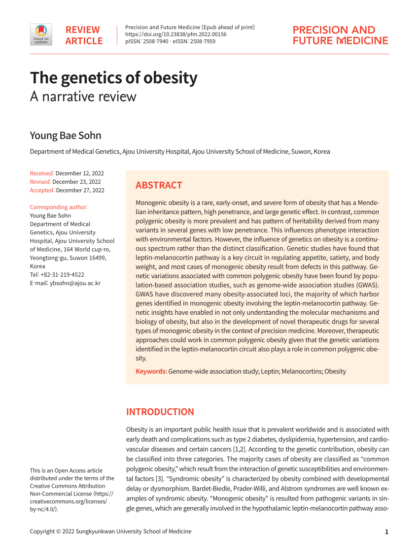 research findings on the genetics of obesity