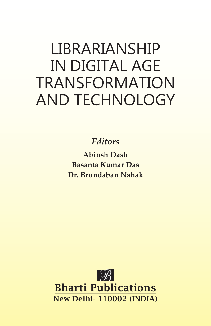 PDF) Librarainship in Digital Age Transformation and Technology