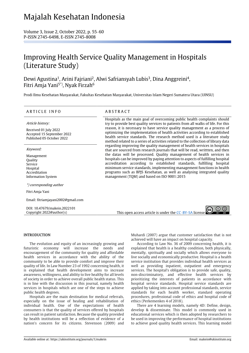 quality management healthcare case study