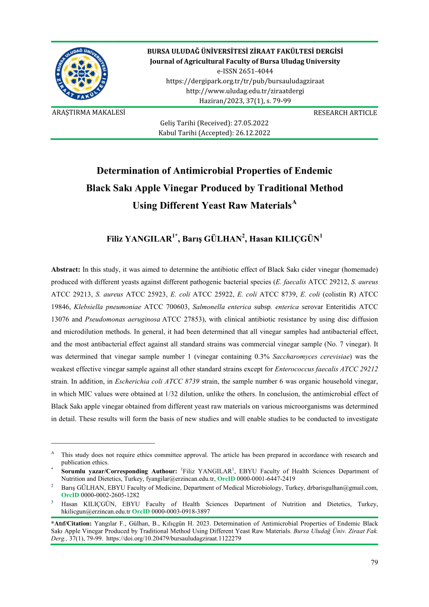 (PDF) Determination of Antibacterial Activities of Stinging Nettle