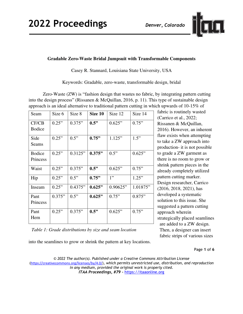 PDF) Gradable Zero-Waste Bridal Jumpsuit with Transformable Components