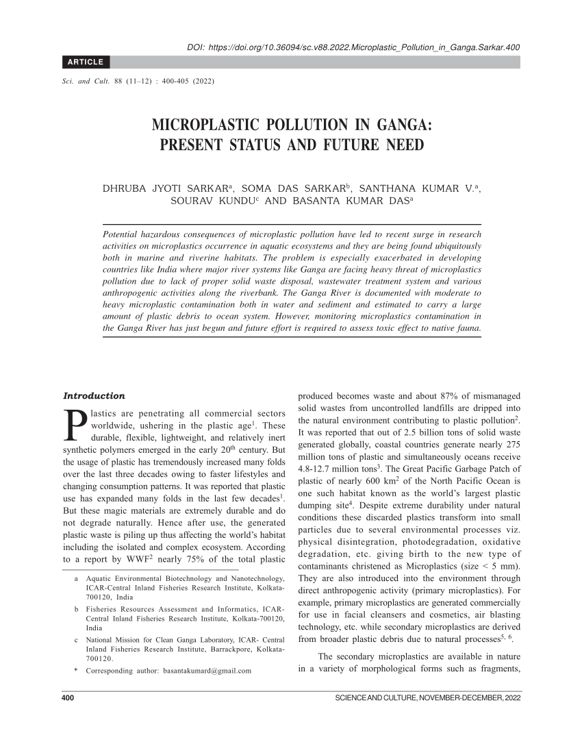 microplastic pollution research paper