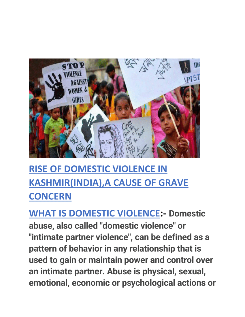 case study of domestic violence in kashmir