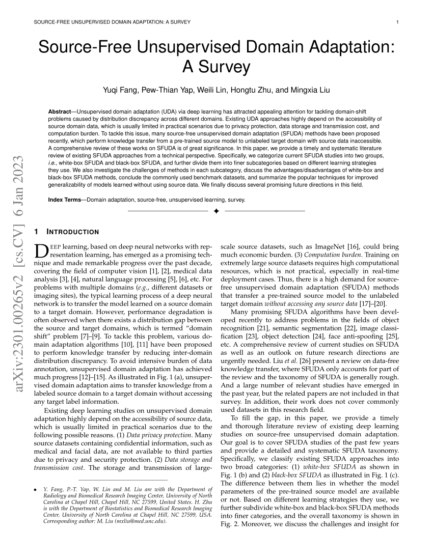 Pdf Source Free Unsupervised Domain Adaptation A Survey 5991