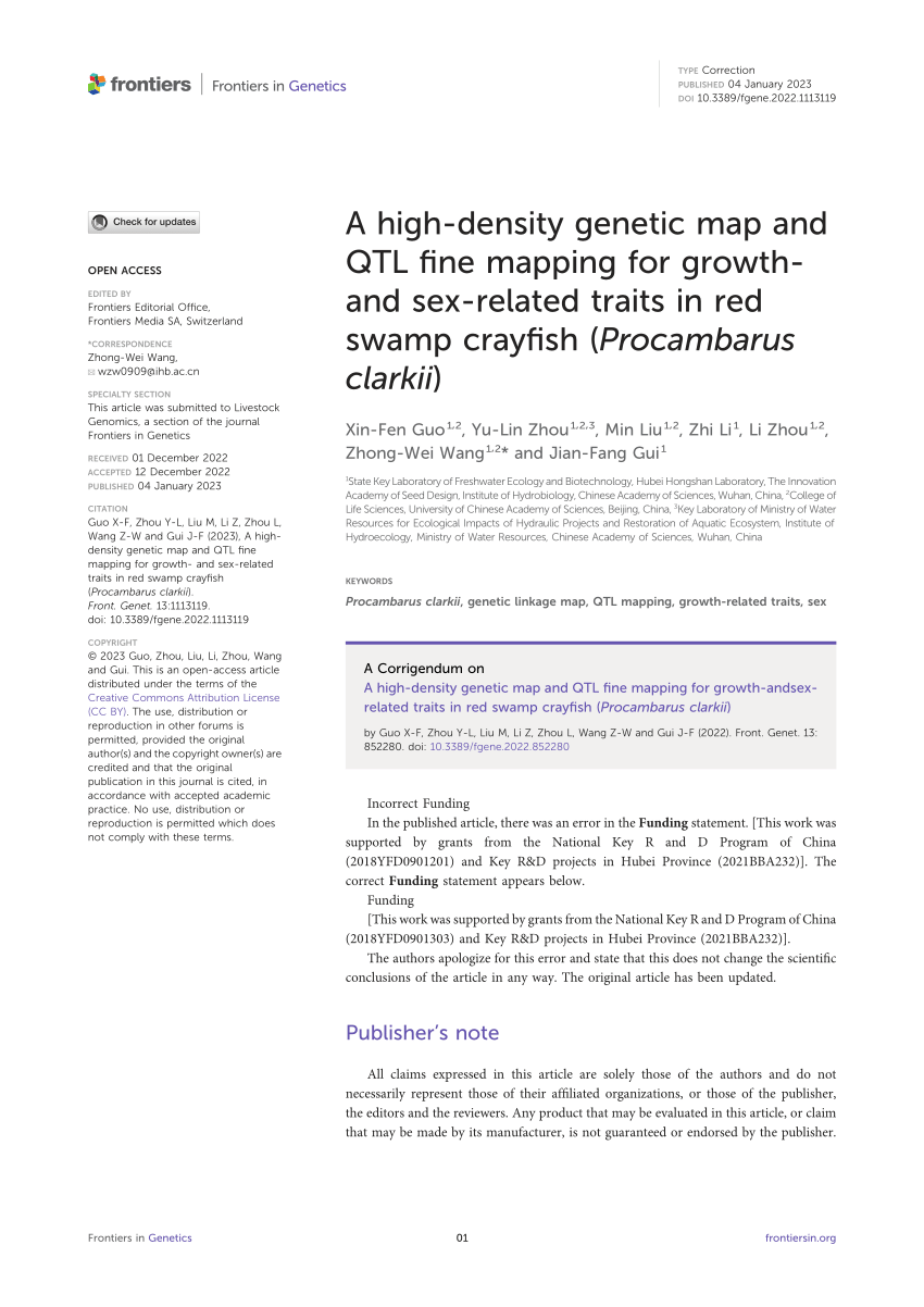 Pdf A High Density Genetic Map And Qtl Fine Mapping For Growth And Sex Related Traits In Red 3255