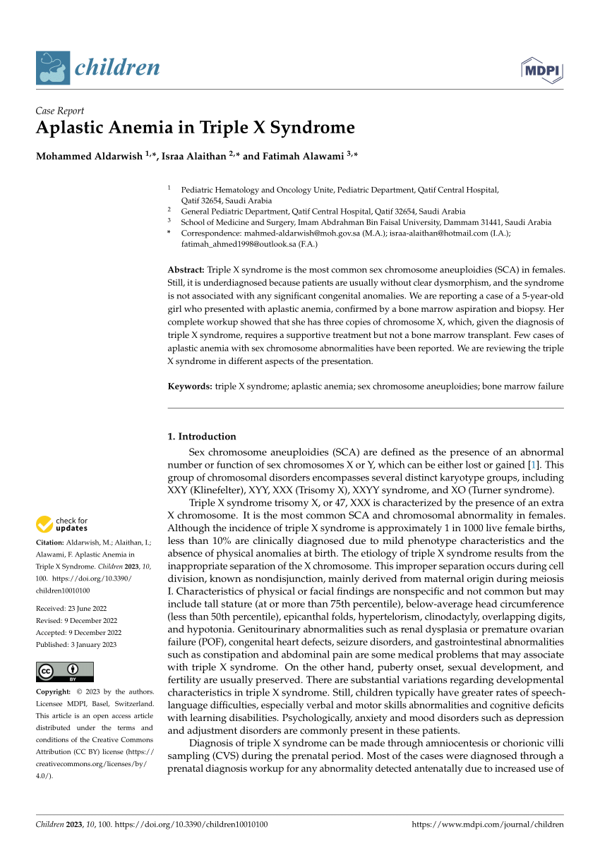 current research on triple x syndrome