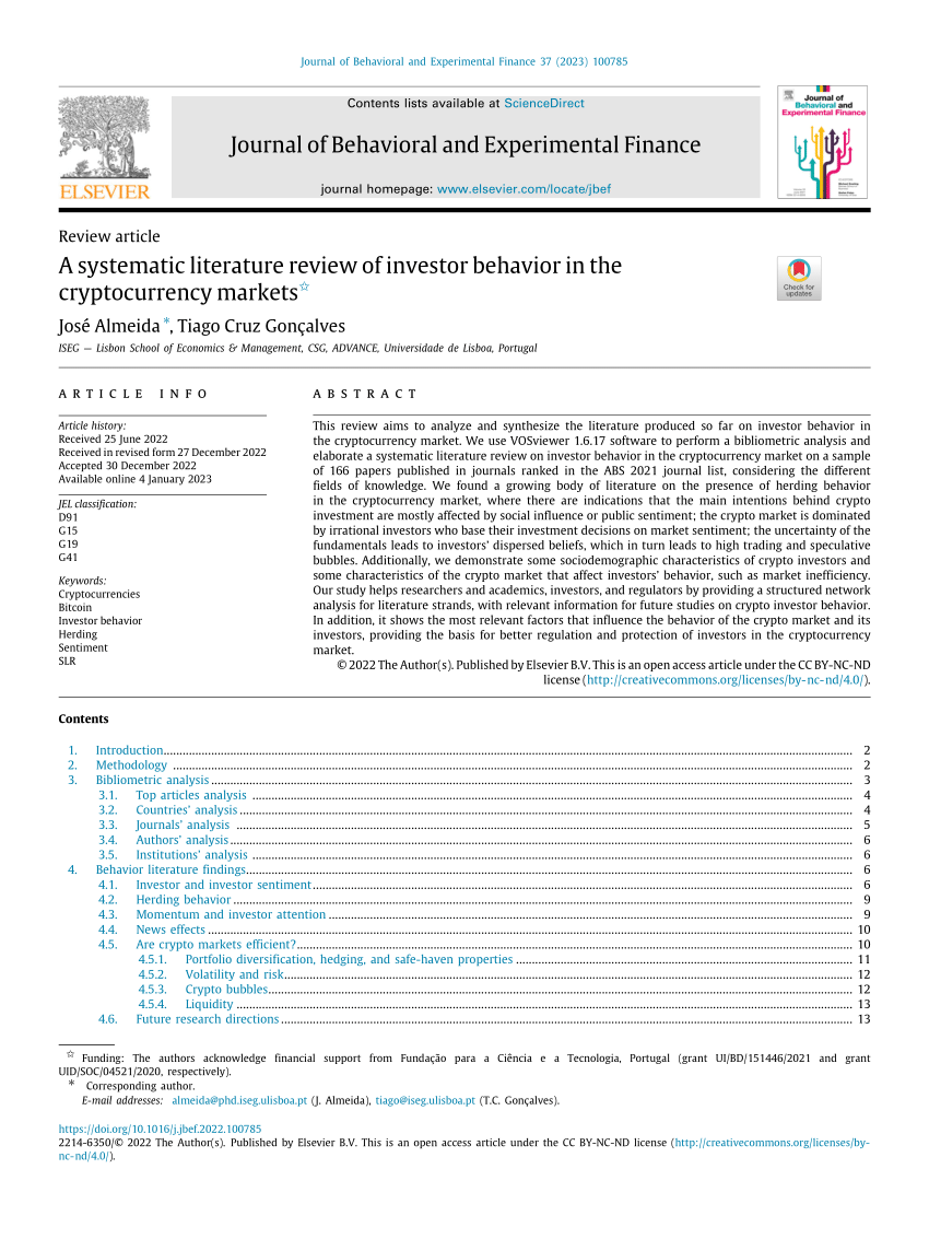 literature review cryptocurrency